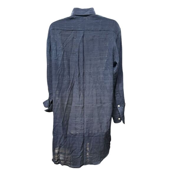 Emily Phillips 100% Cotton Shirt Dress in Navy NWT Size 5 or US 8-10 - Picture 3 of 7